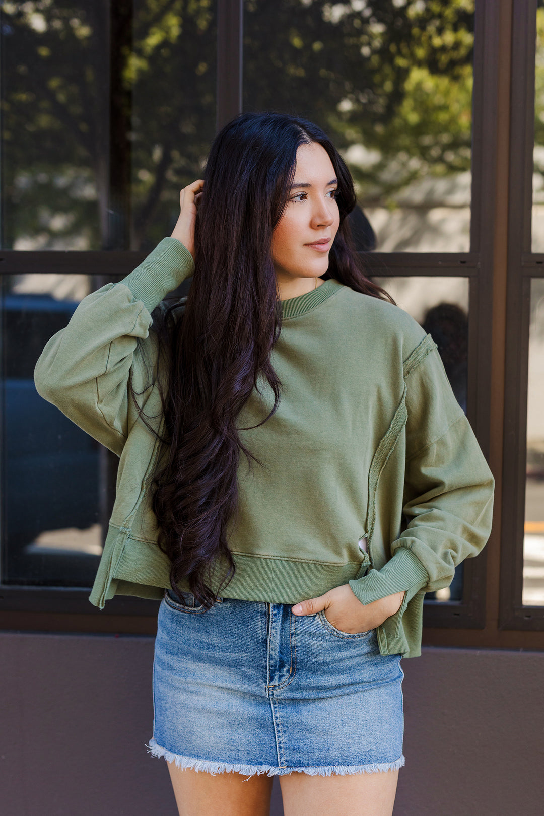 The Army of One Cropped Sweatshirt