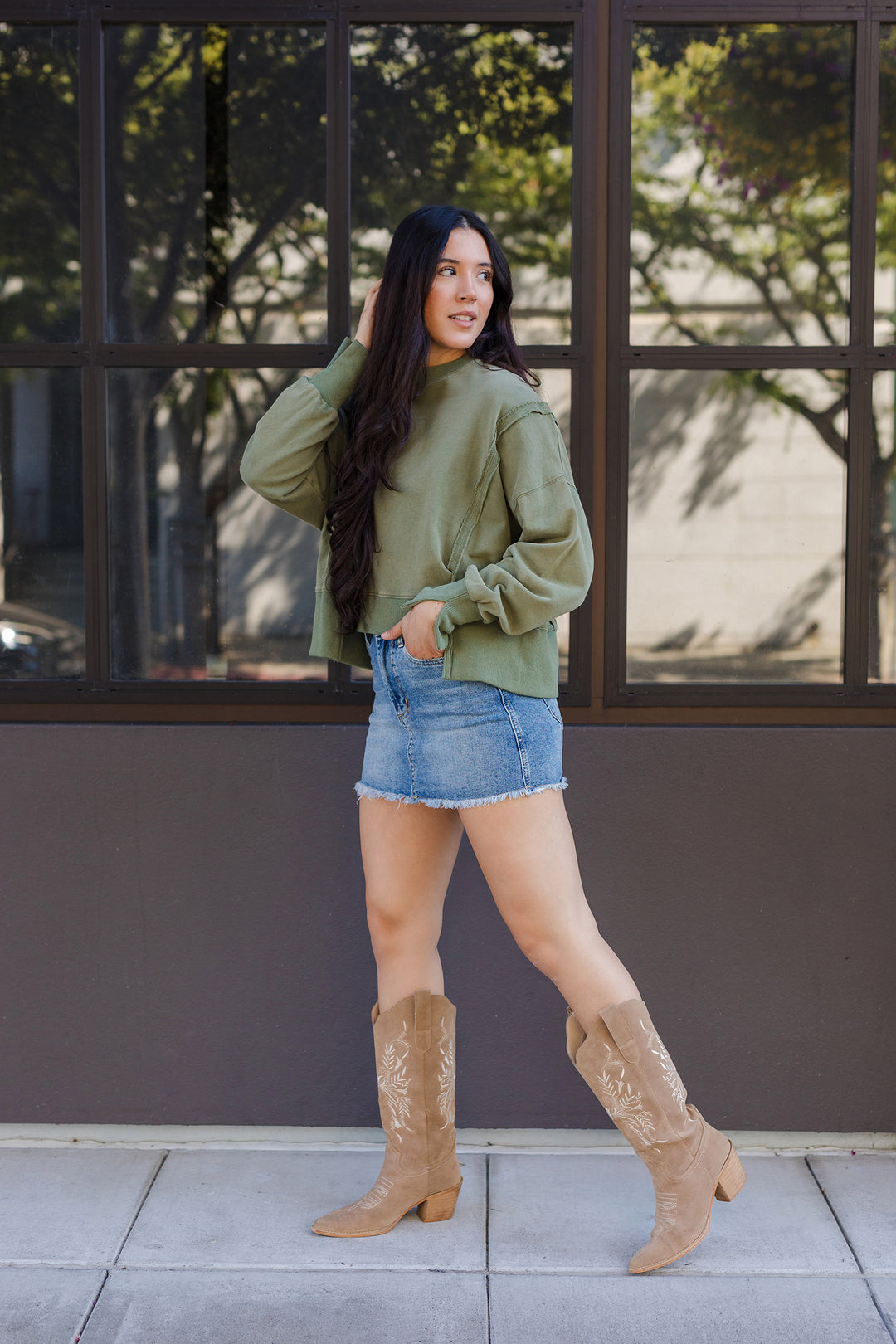 The Army of One Cropped Sweatshirt