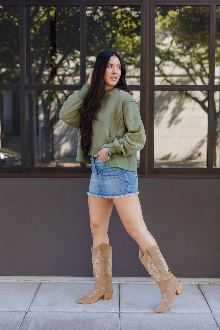 The Army of One Cropped Sweatshirt