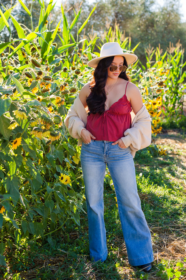 The Margaux Light Wash Stretch Star Fashion Comfort Flare by Hidden Jeans