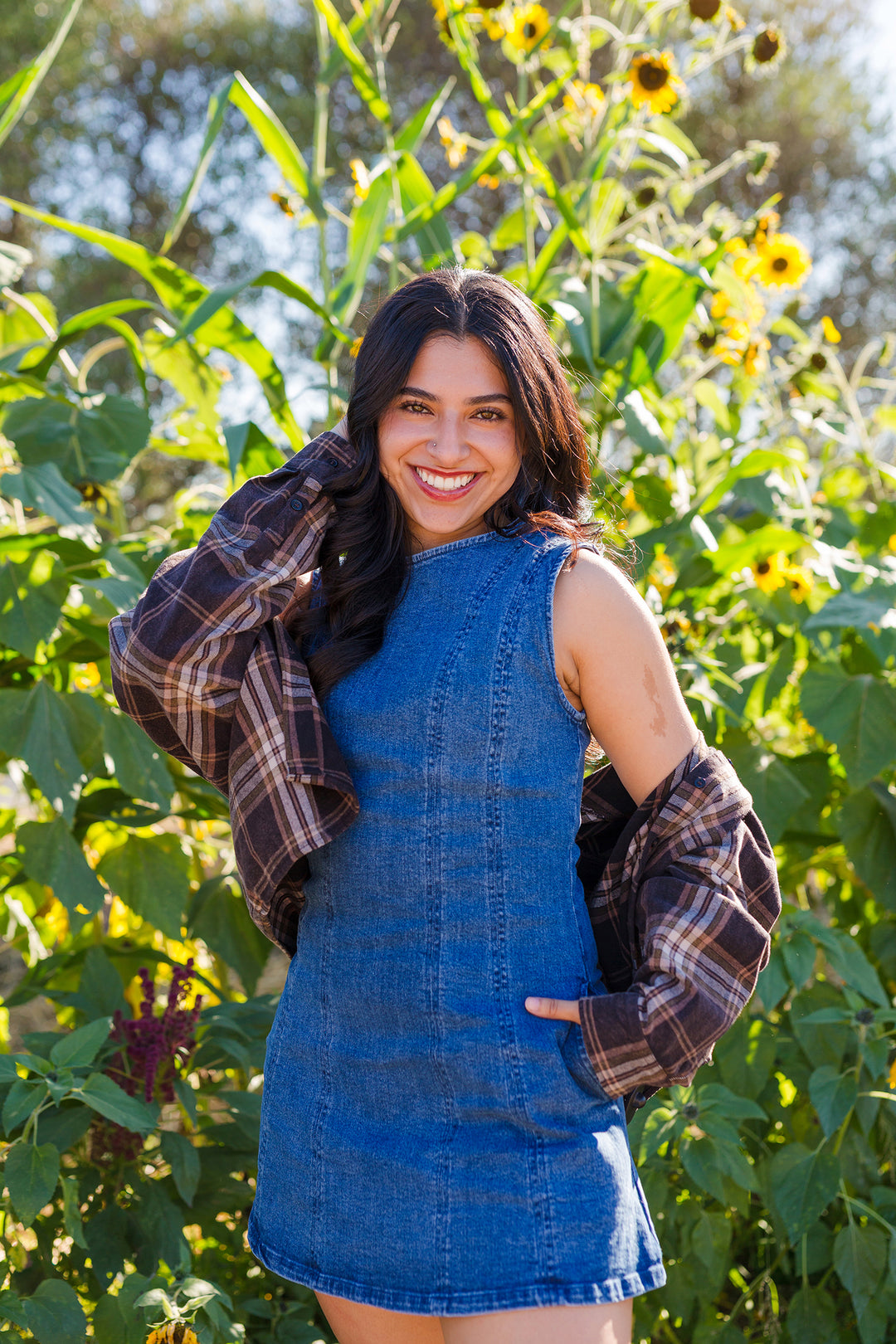 The Jean Genie Flared Mini Dress