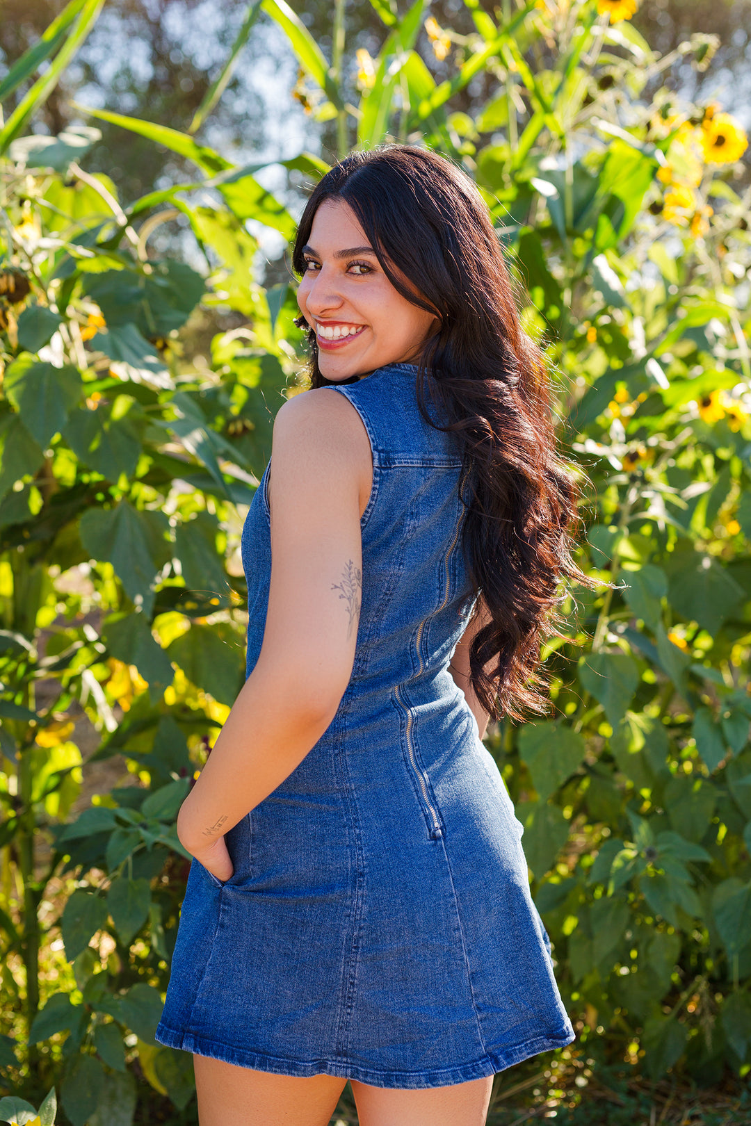 The Jean Genie Flared Mini Dress