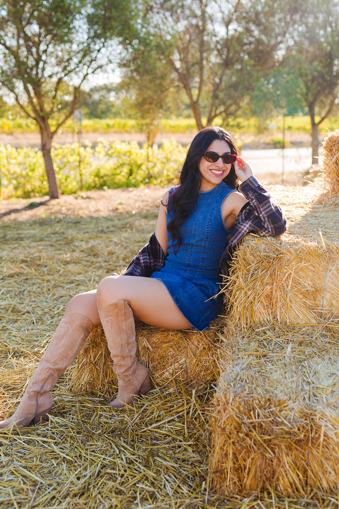 The Jean Genie Flared Mini Dress