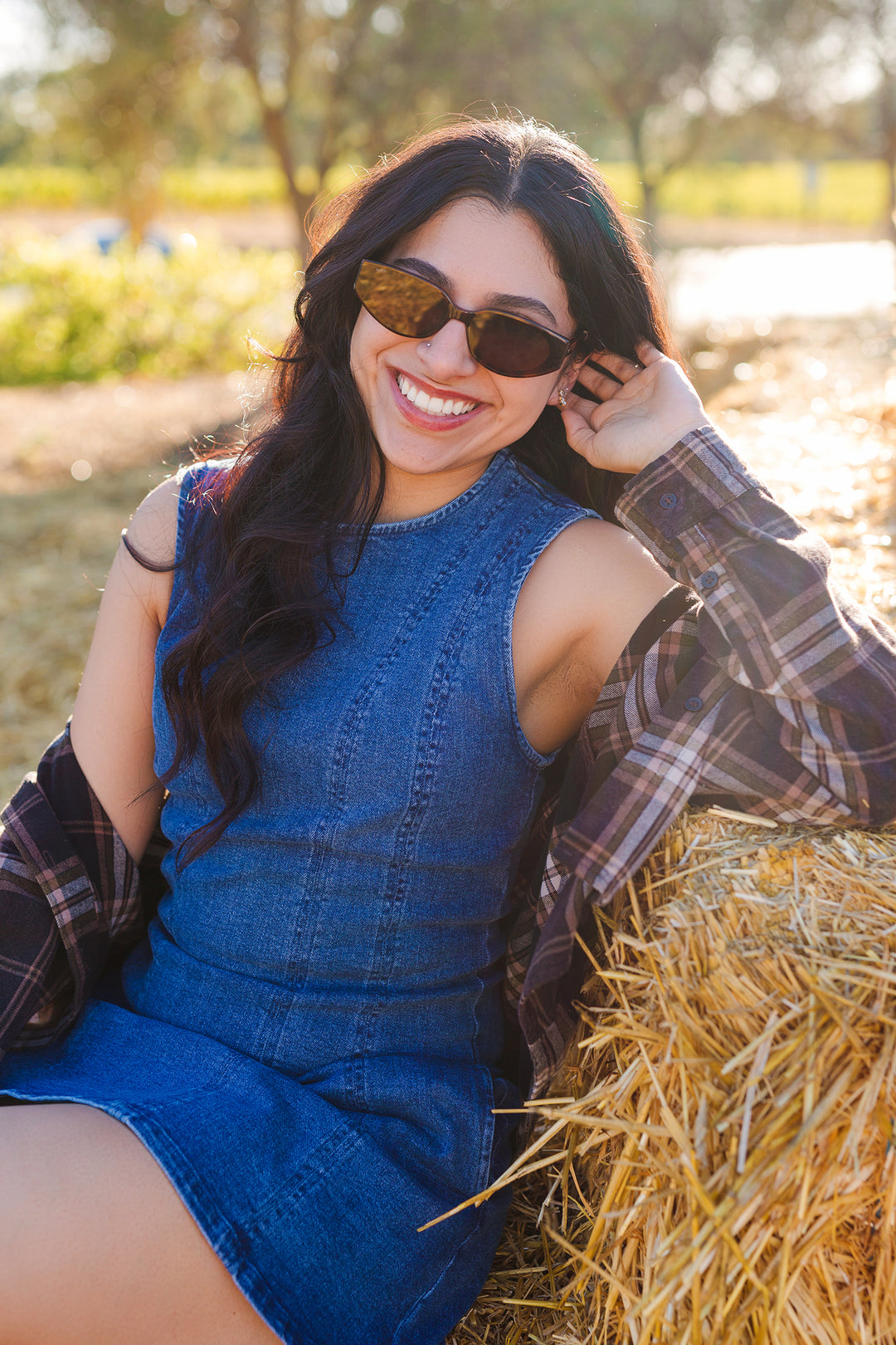 The Jean Genie Flared Mini Dress