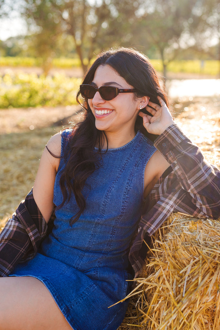 The Jean Genie Flared Mini Dress