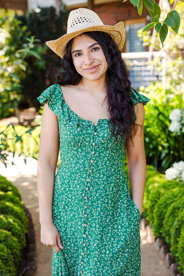 The With a Twist Floral Print Maxi Dress