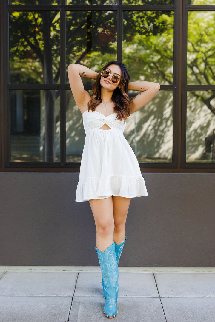 The Cloud Nine Strapless Romper