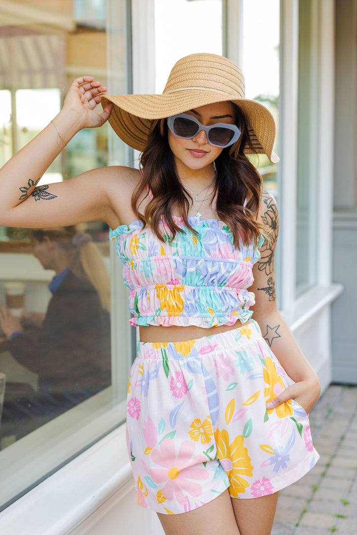 The Coast To Coast Floral Print Tank Top & Shorts Set