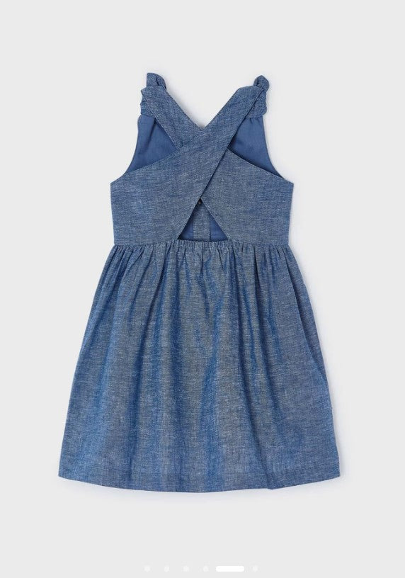 The Girls Skies Are Blue Linen Dress