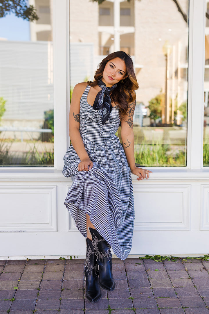 The Pretty As A Picnic Plaid Midi Dress