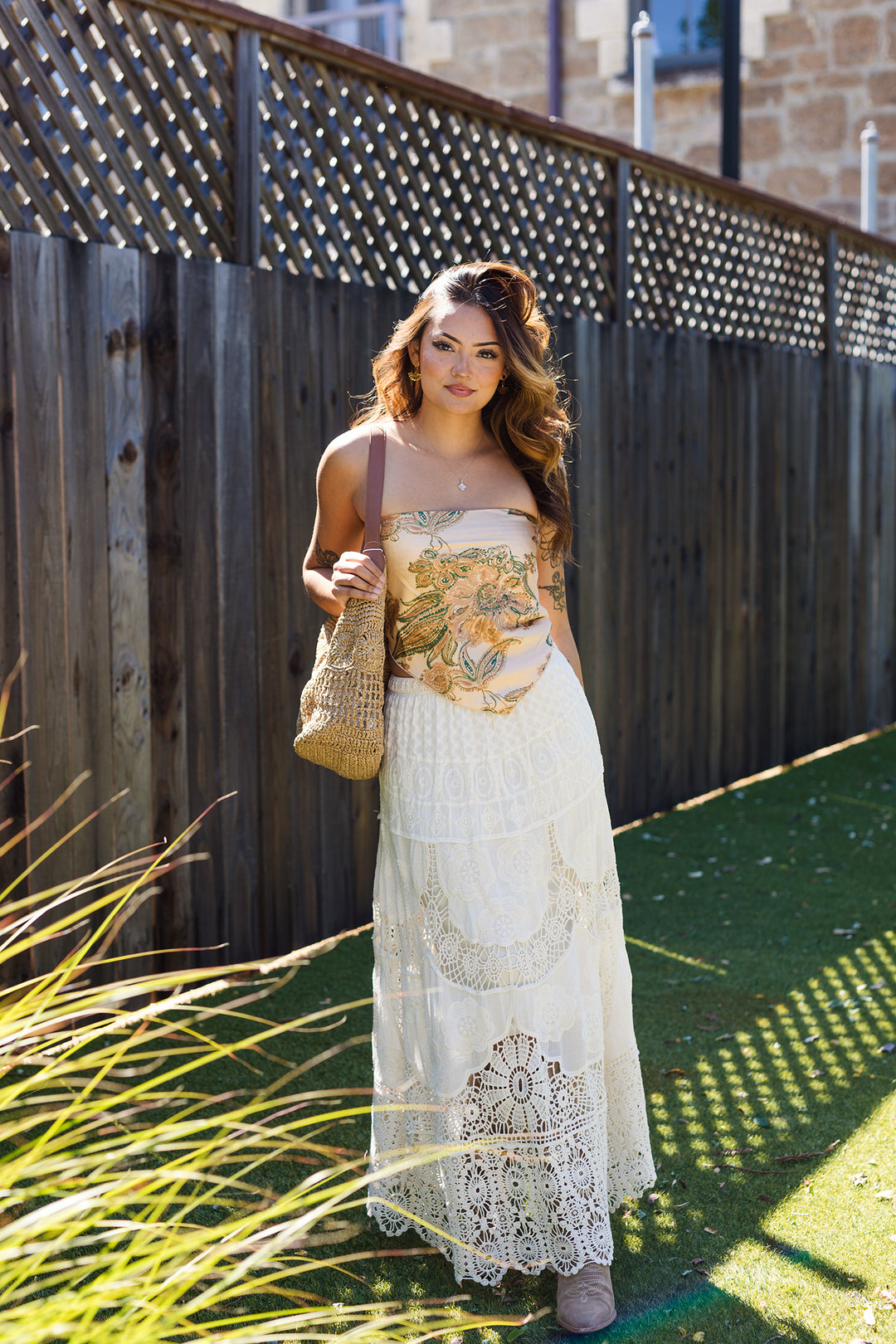 The Daydream Believing Sheer Lace Maxi Skirt