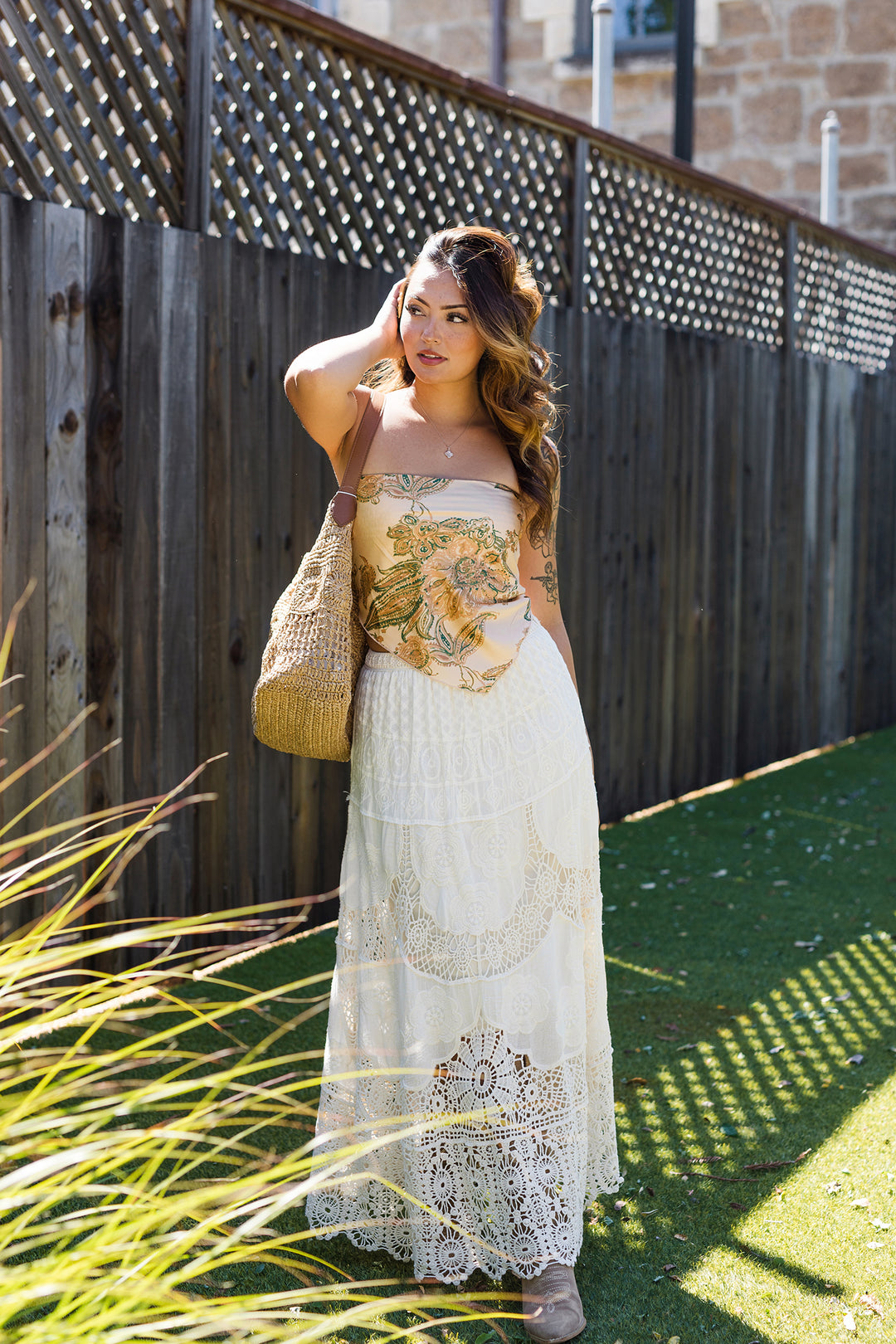 The Daydream Believing Sheer Lace Maxi Skirt
