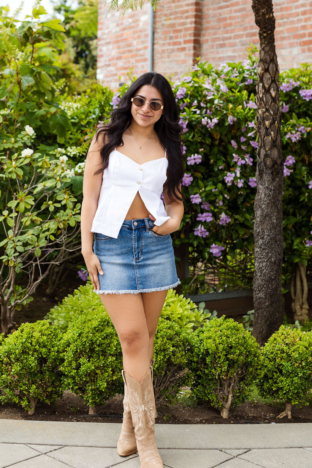 The One-Split Wonder Linen Tank Top