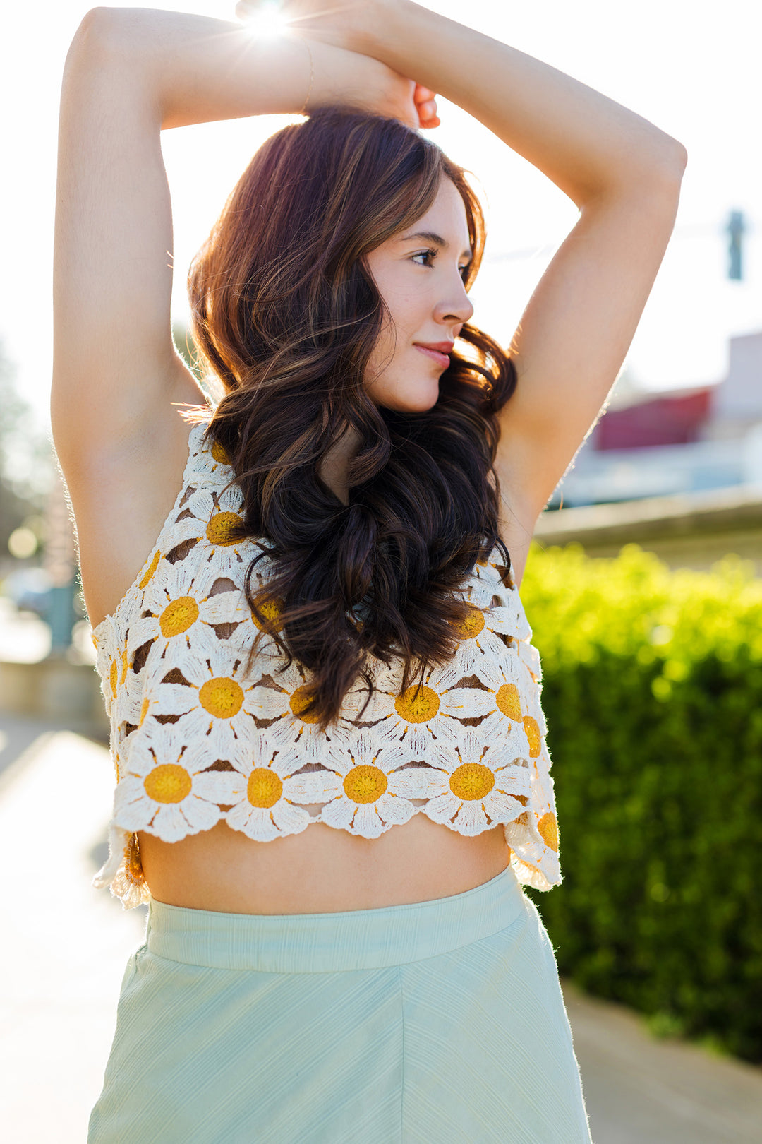 The Hippie Chick Crochet Floral Tank