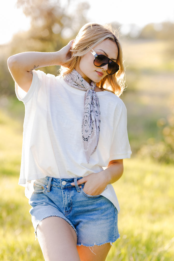 The Pleated Paisley Pattern Scarf