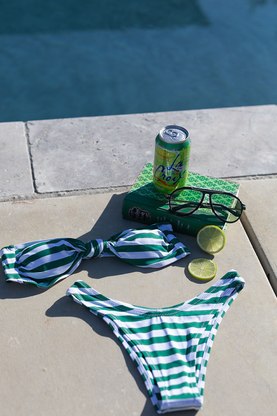 The Heavenly Striped Bikini Top