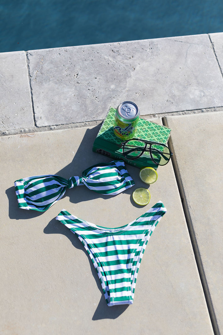 The Heavenly Striped Bikini Top