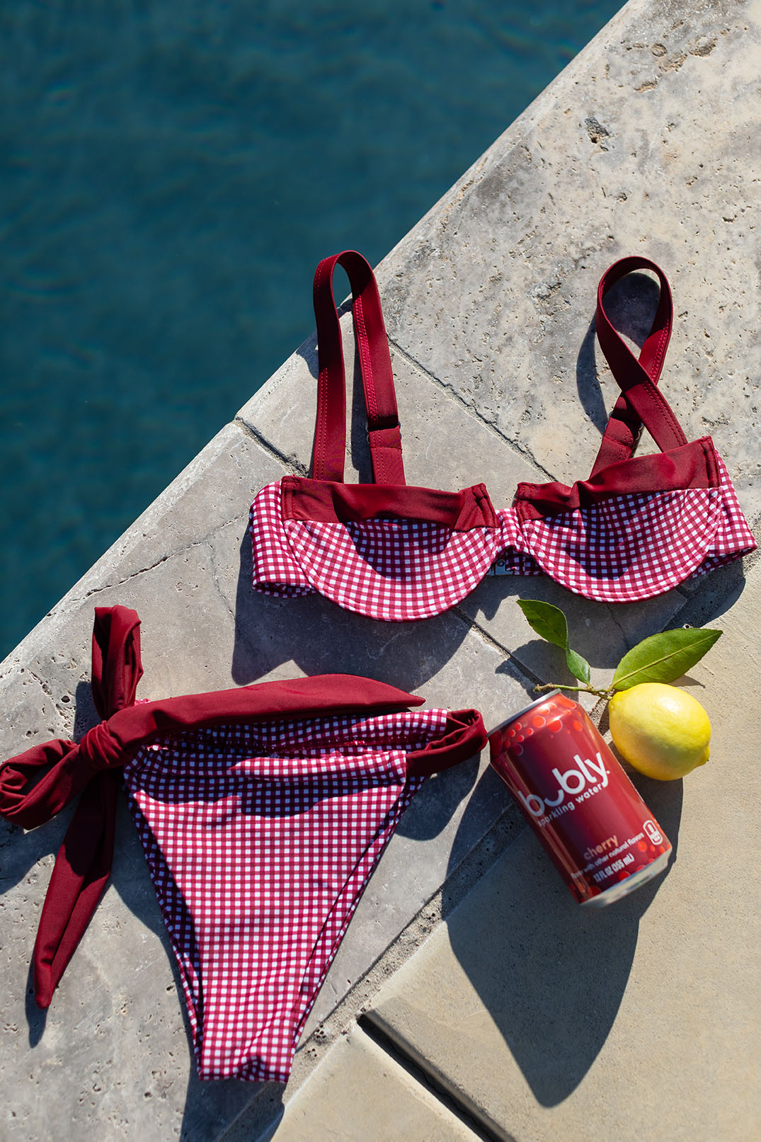 The Parker Red Gingham Bikini Bottoms