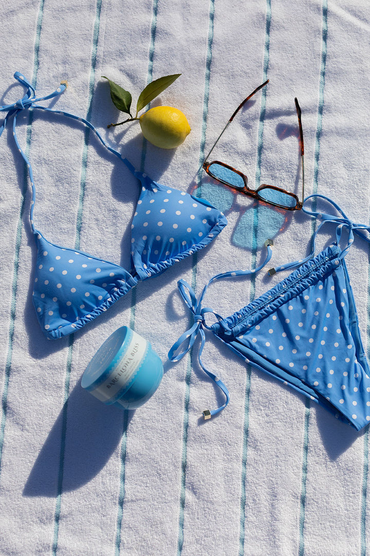 The Santorini Polka Dot Bikini Top