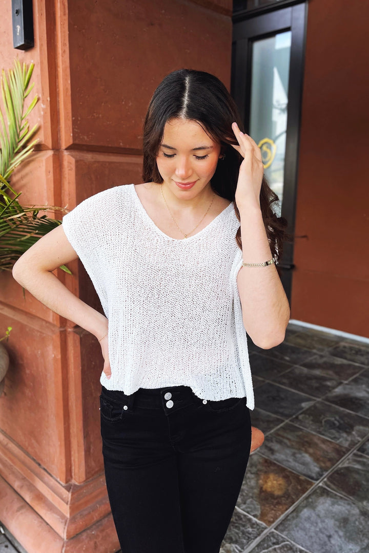 The Lovely Day Short Sleeve Sweater