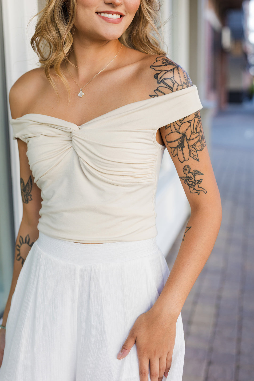 The Little Miss Off The Shoulder Top