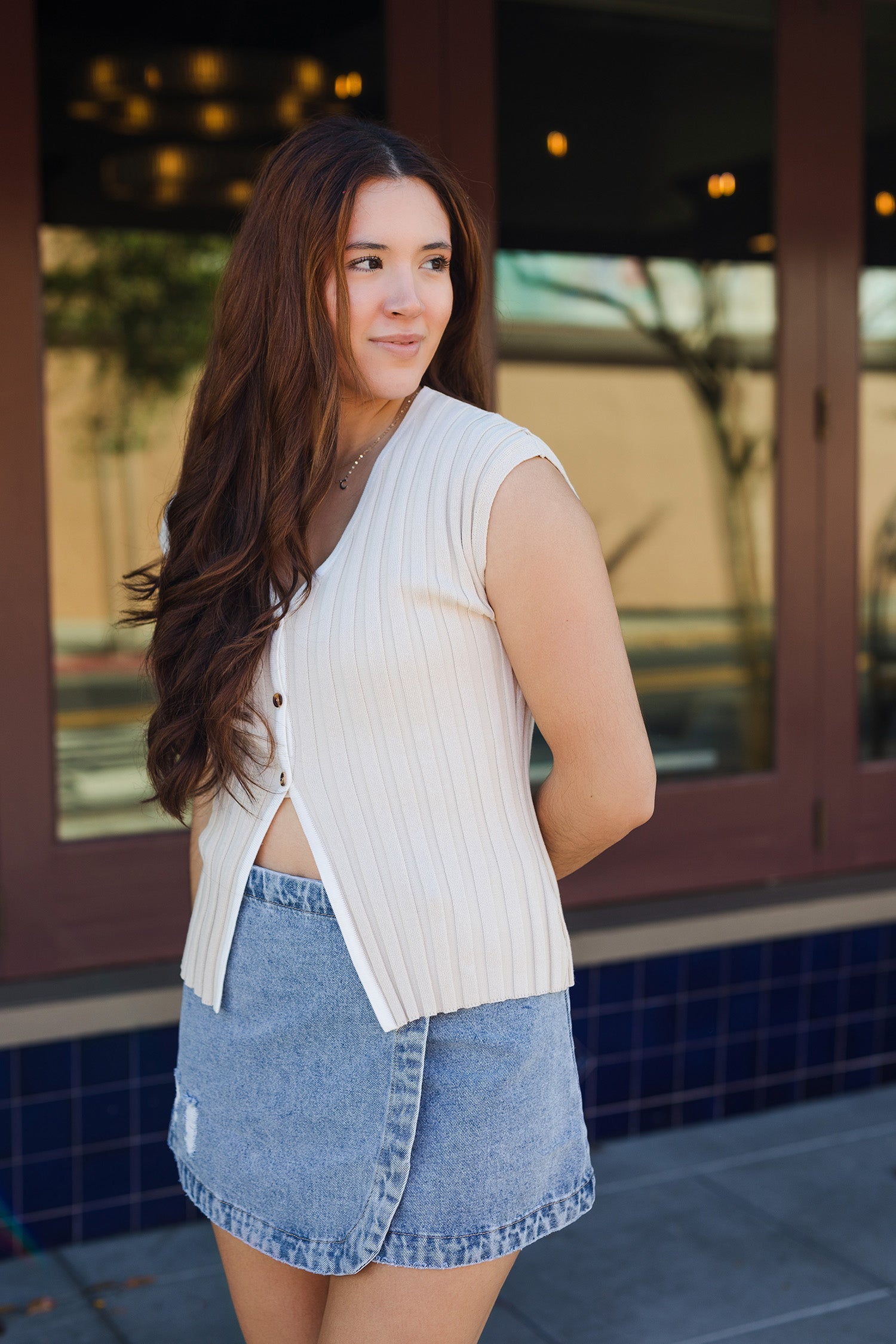 The High Road Denim Wrap Mini Skirt – Shoppe Twelve