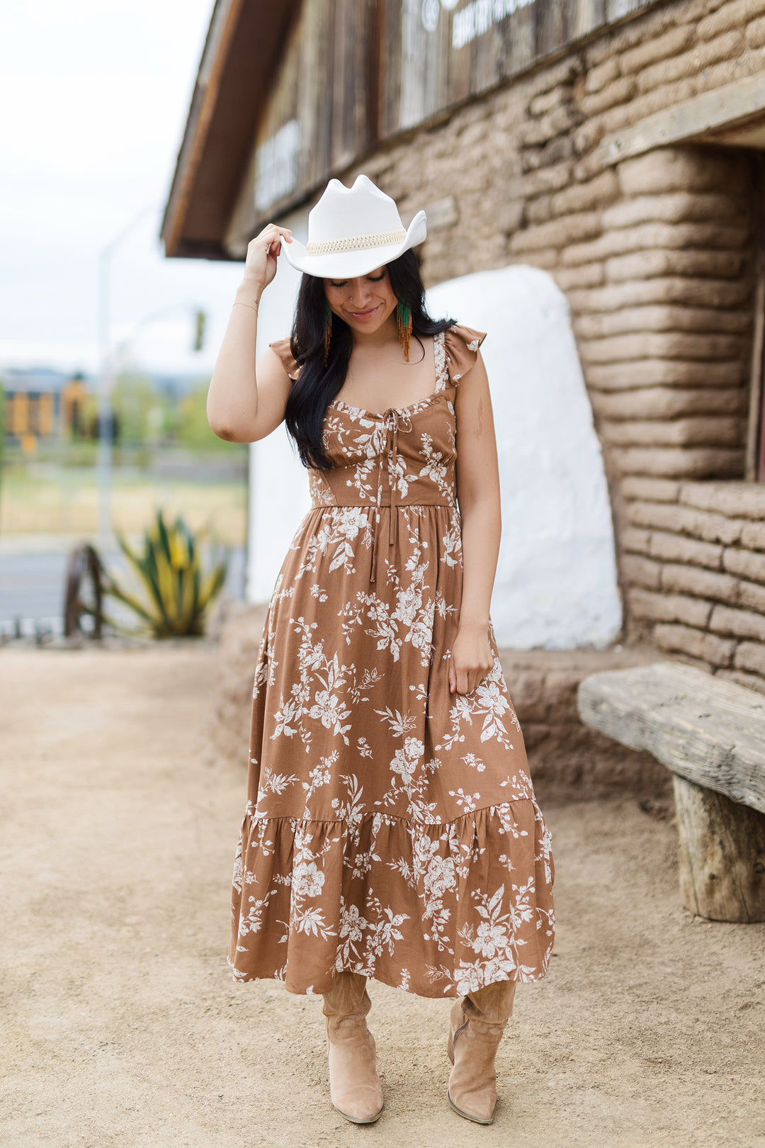 Floral Corset Midi Dress