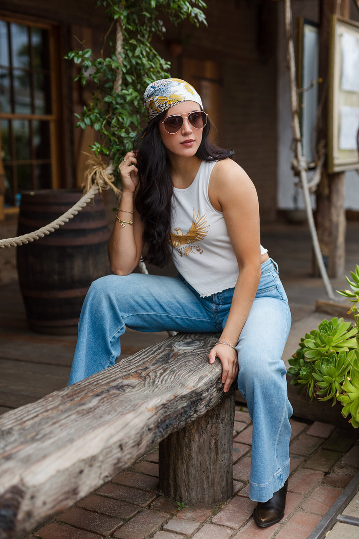 The Born Free Vintage Wash Graphic Tank Top