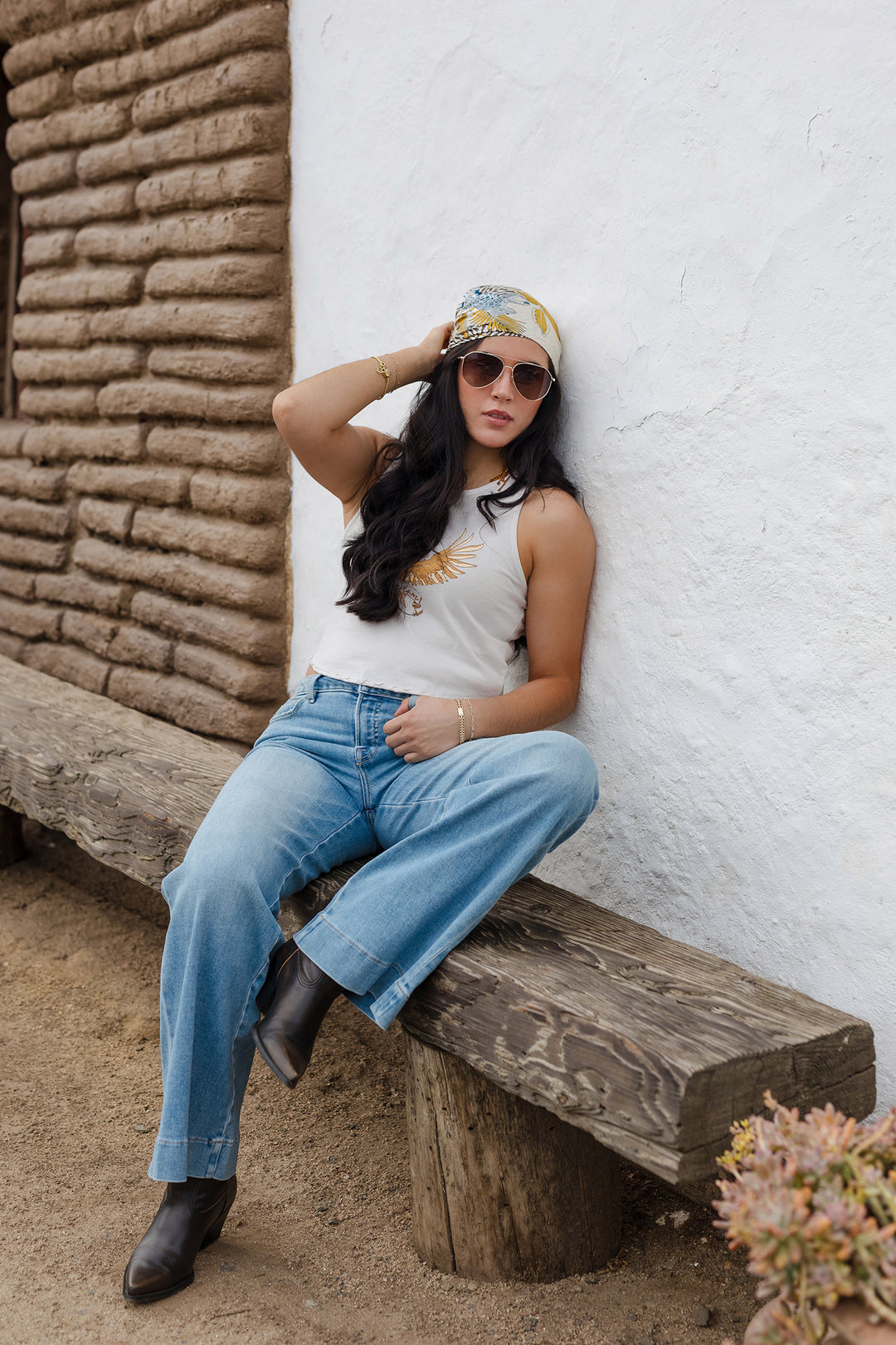 The Born Free Vintage Wash Graphic Tank Top