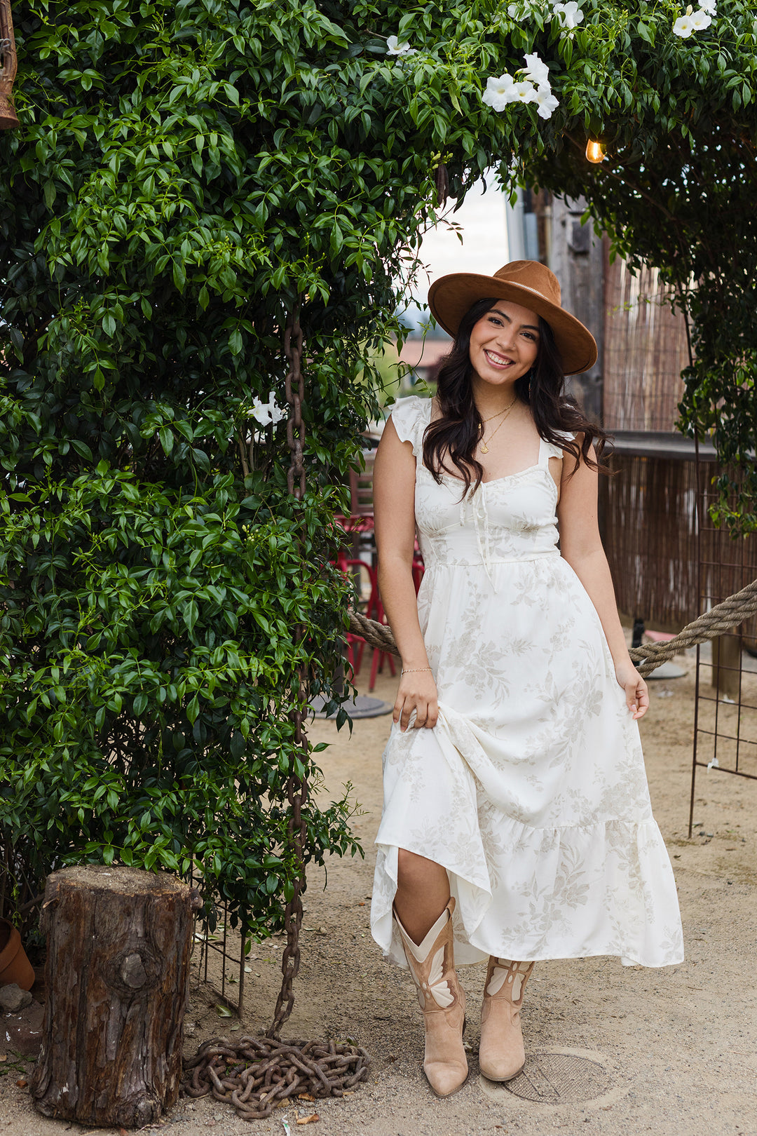 The Earth & Petal Corset Midi Dress