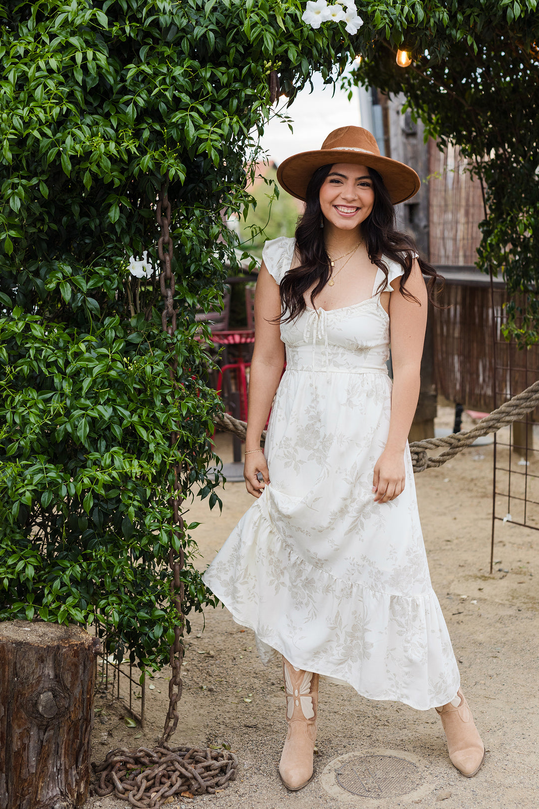 The Earth & Petal Corset Midi Dress