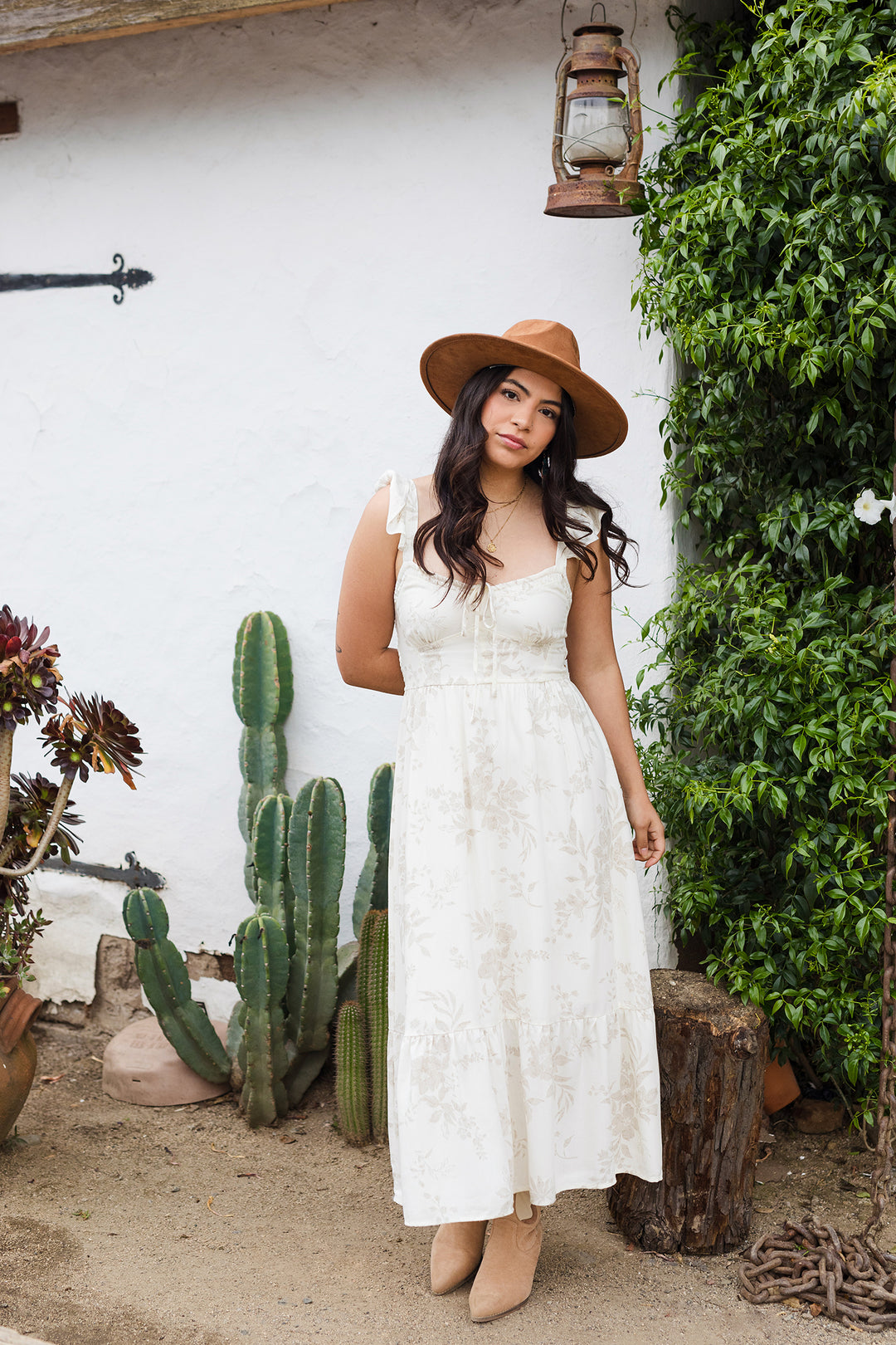 The Earth & Petal Corset Midi Dress