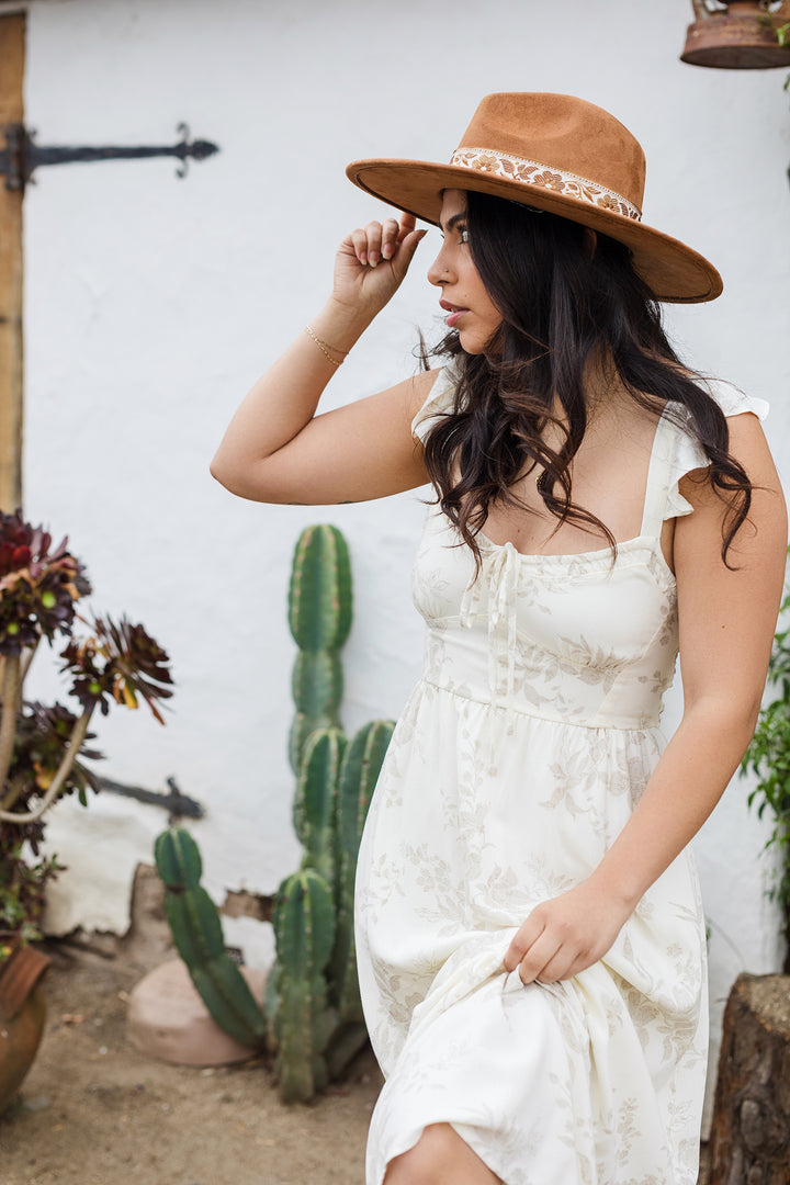 The Earth & Petal Corset Midi Dress