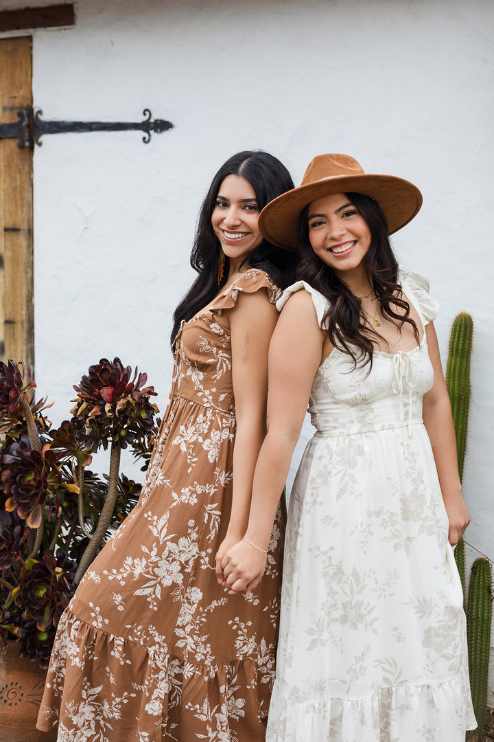 The Earth & Petal Corset Midi Dress