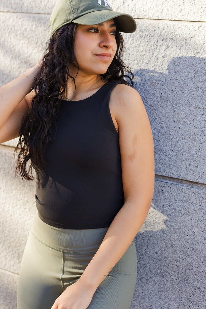 The Aspen Cut Out Rib Tank Bra by ZSupply