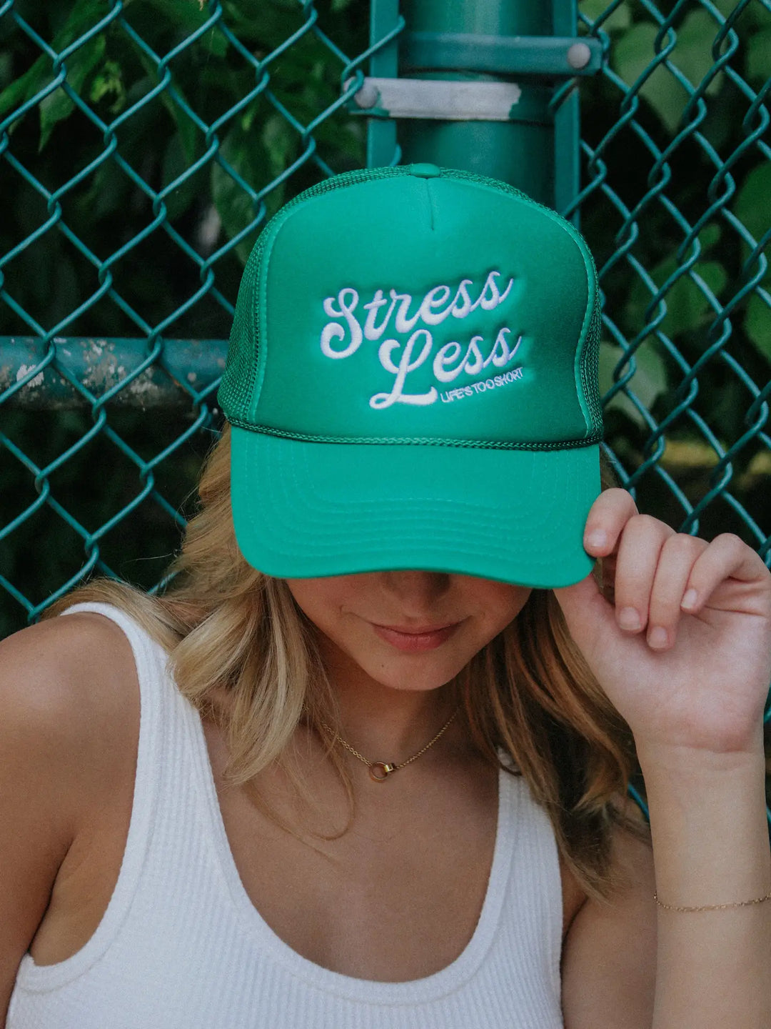 The Stress Less Trucker Hat