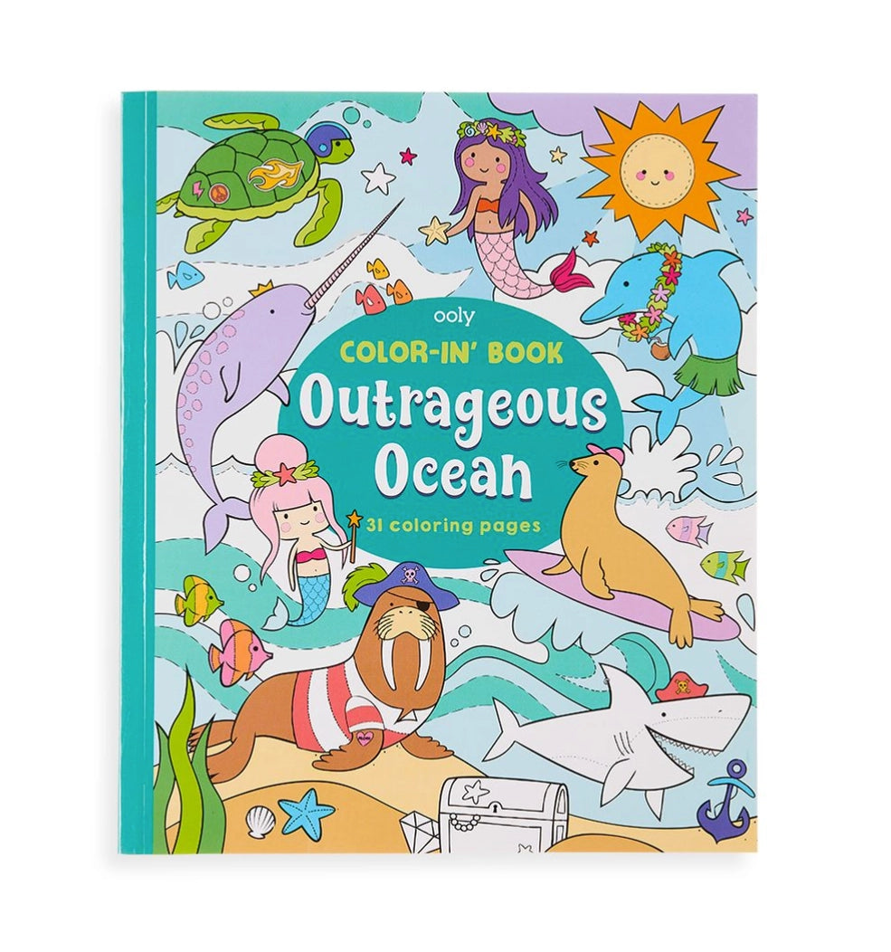 Girls Color-in' Book: Outrageous Ocean by OOLY