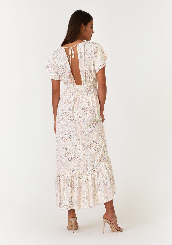 The She's All In Floral Open Back Maxi Dress