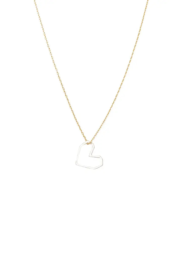 The White Heart Pendant Necklace