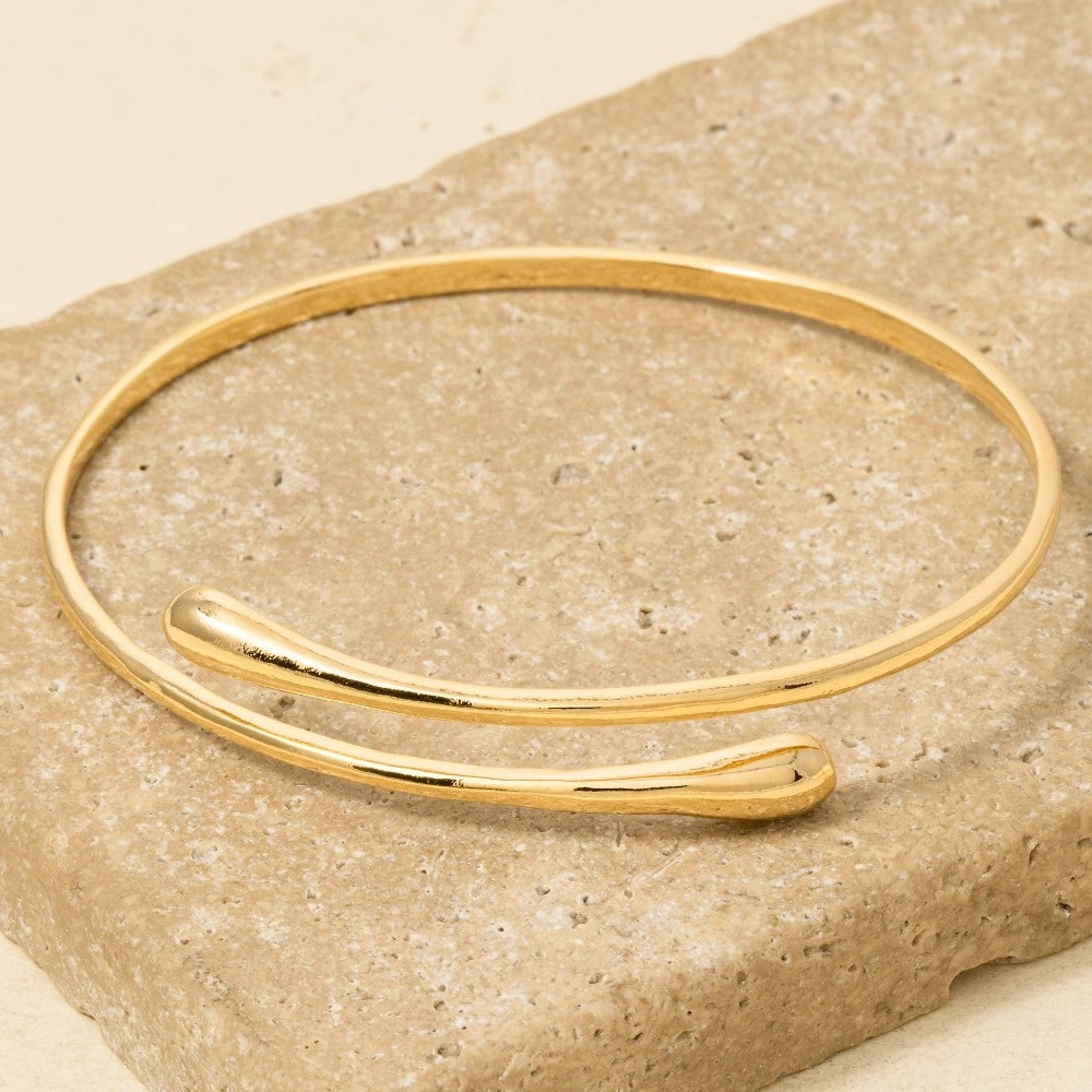 The Minimalist Gold Dipped Bangle Wrap Bracelet