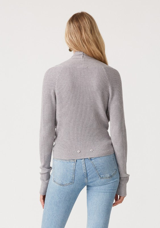 The Morning Dew Heather Grey Tie Front Cardigan