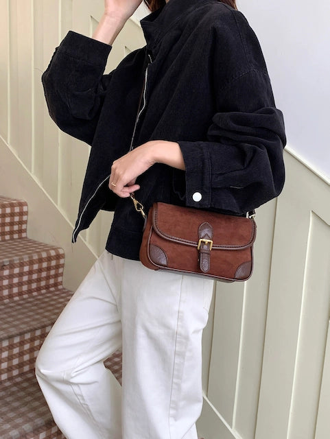 The All In A Day Suede Crossbody Bag