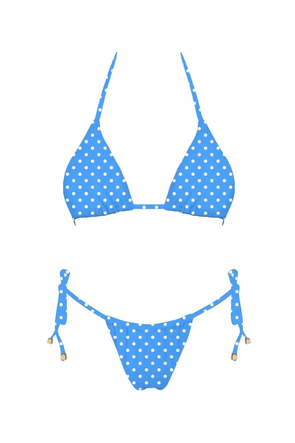 The Santorini Polka Dot Bikini Top