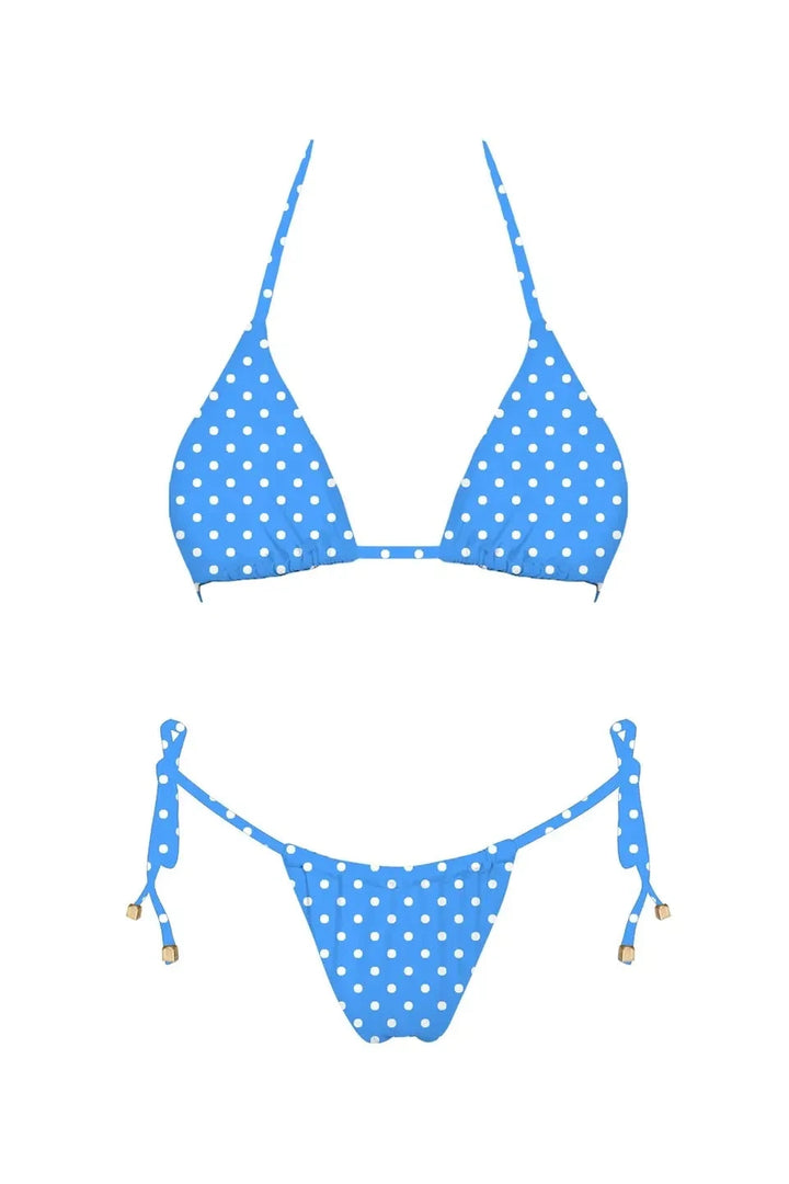 The Santorini Polka Dot Bikini Top