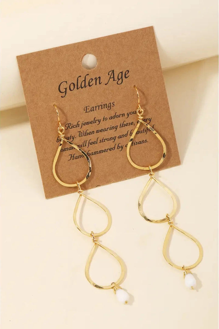 The Tiered Teardrop Layered Earrings