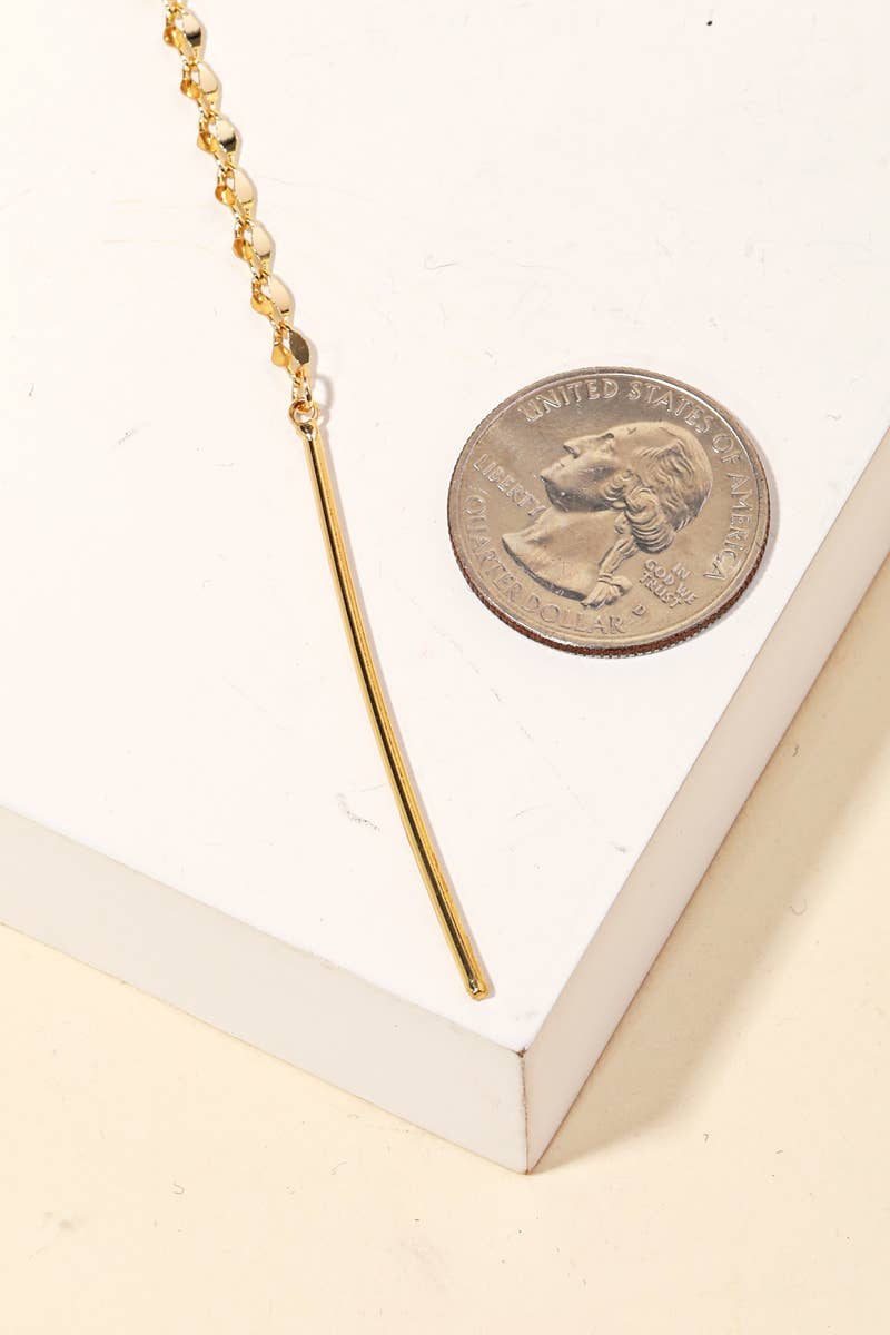 The Thin Bar Pendant Y Necklace