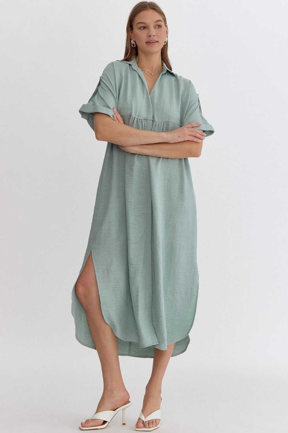 The Day By The Pool Seafoam Dress