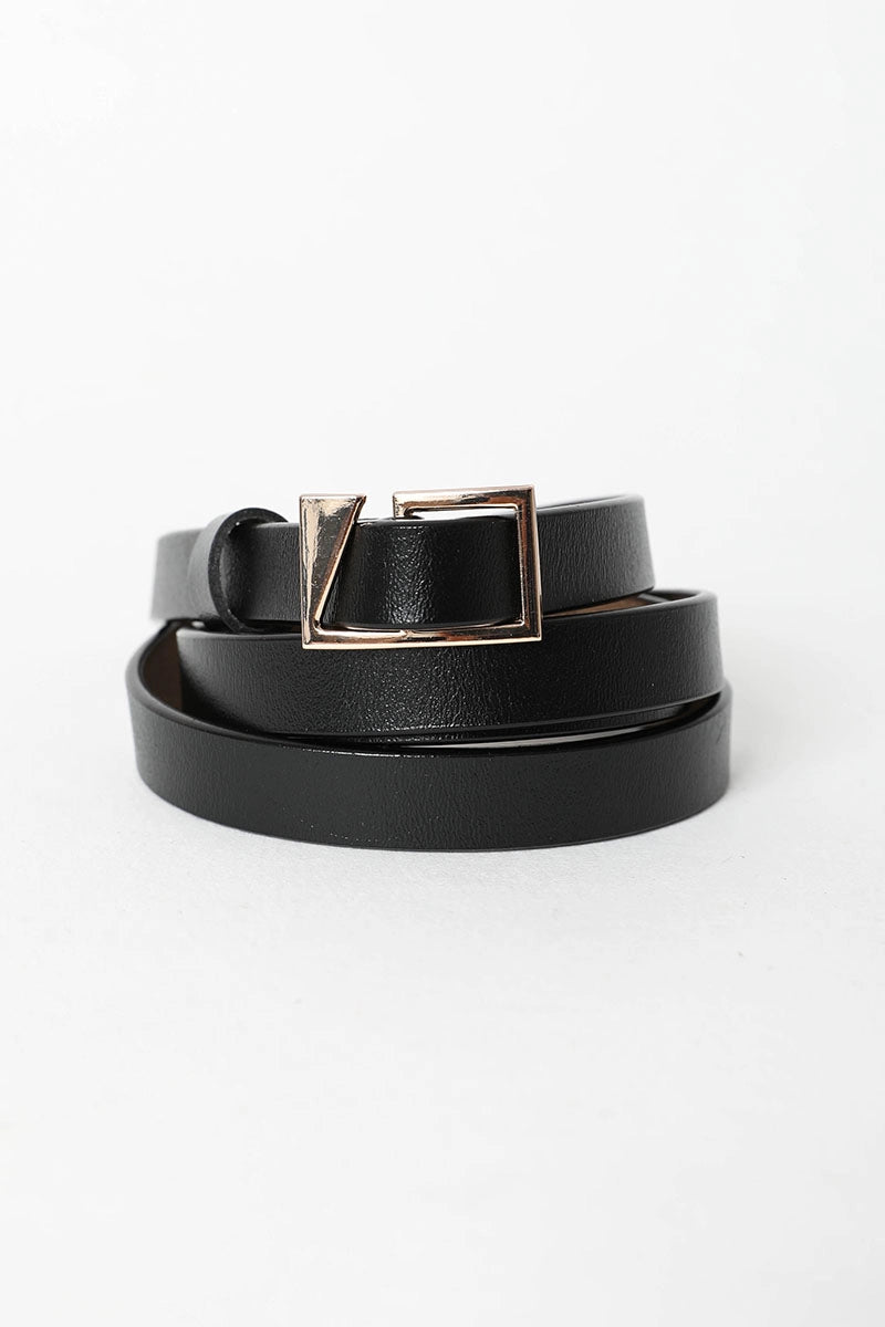 Assymmetrical Leather Belt