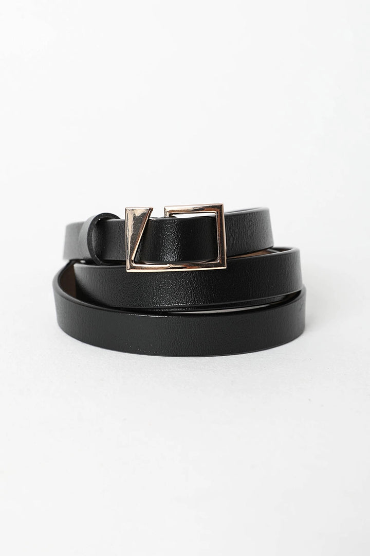 Assymmetrical Leather Belt