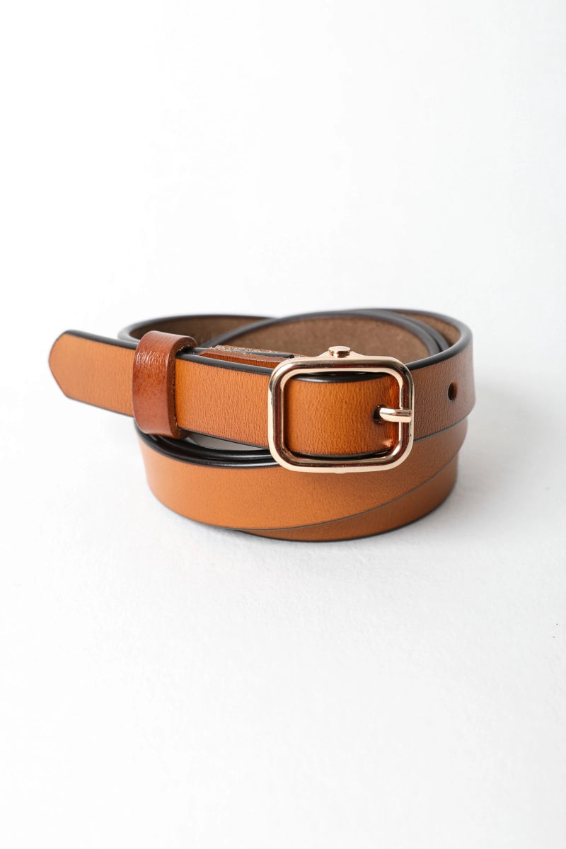 The Versatile Skinny Leather Belt